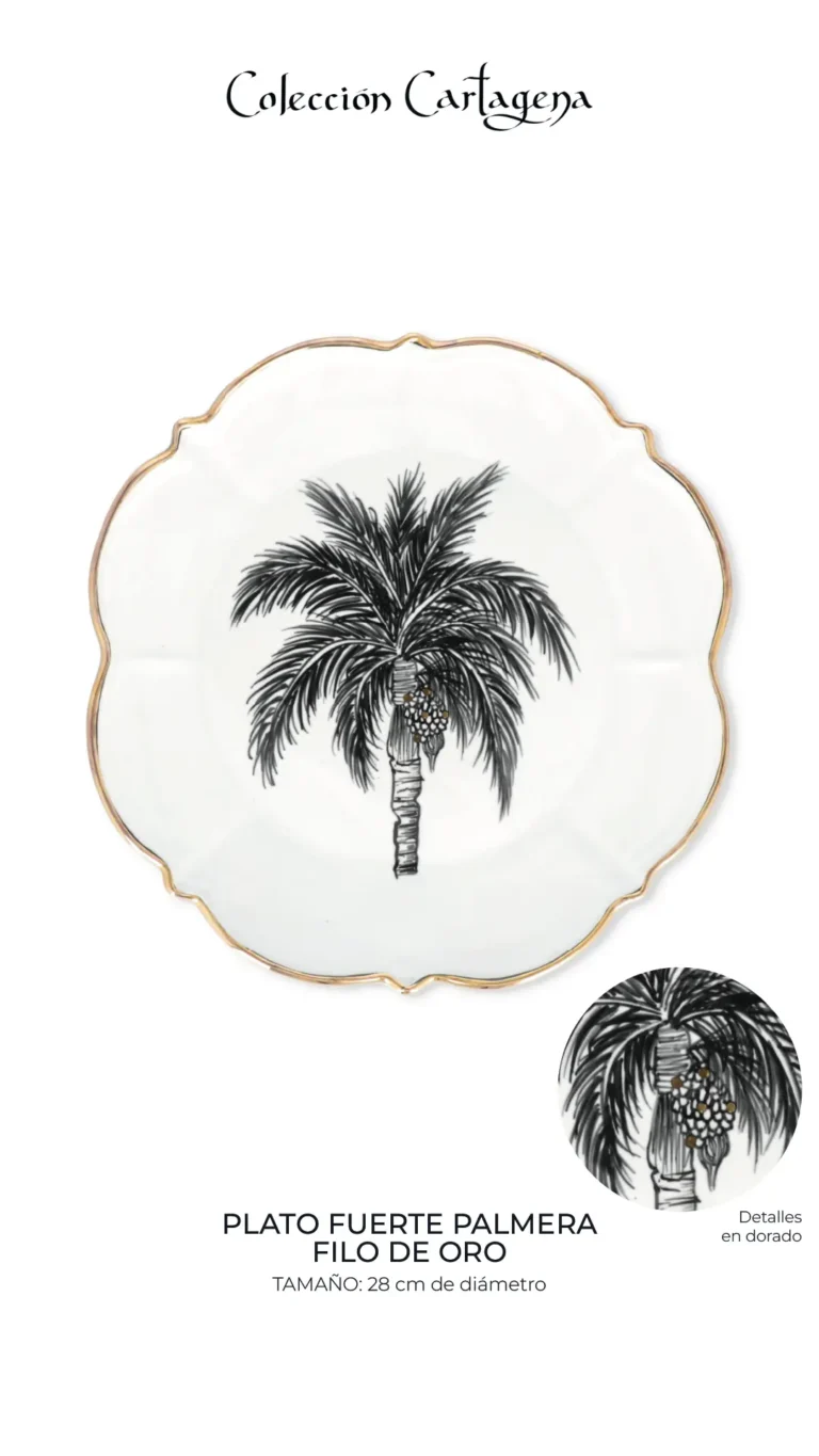 Vajilla Colección Cartagena Serie Origen filo dorado