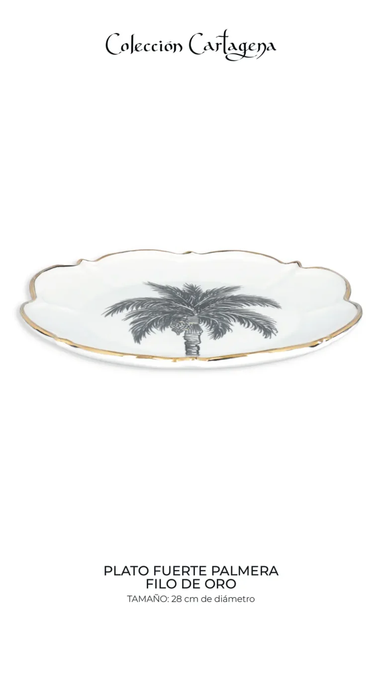 Vajilla Colección Cartagena Serie Origen filo dorado