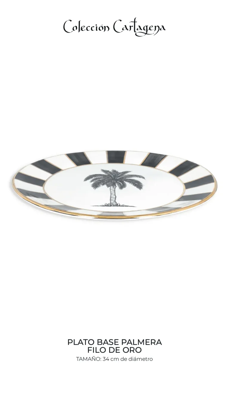Vajilla Colección Cartagena Serie Origen filo dorado