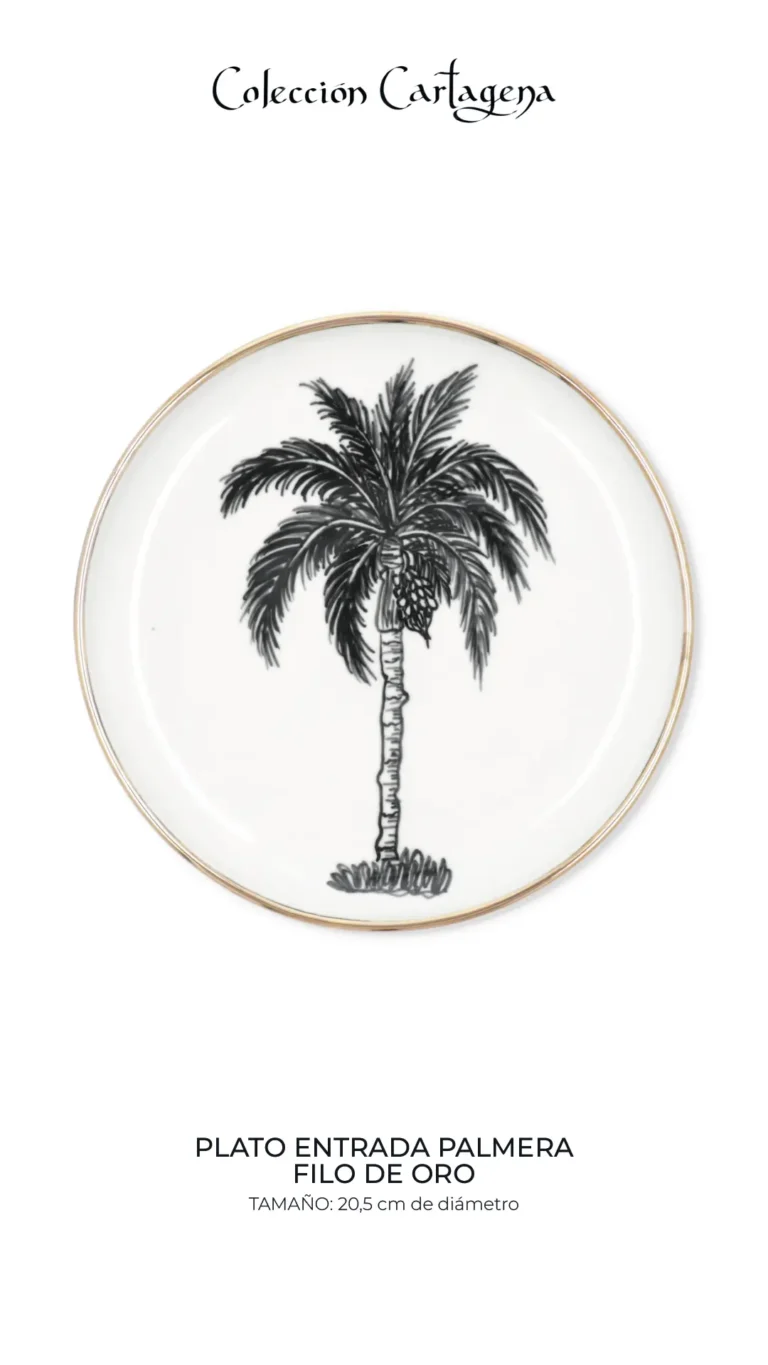 Vajilla Colección Cartagena Serie Origen filo dorado