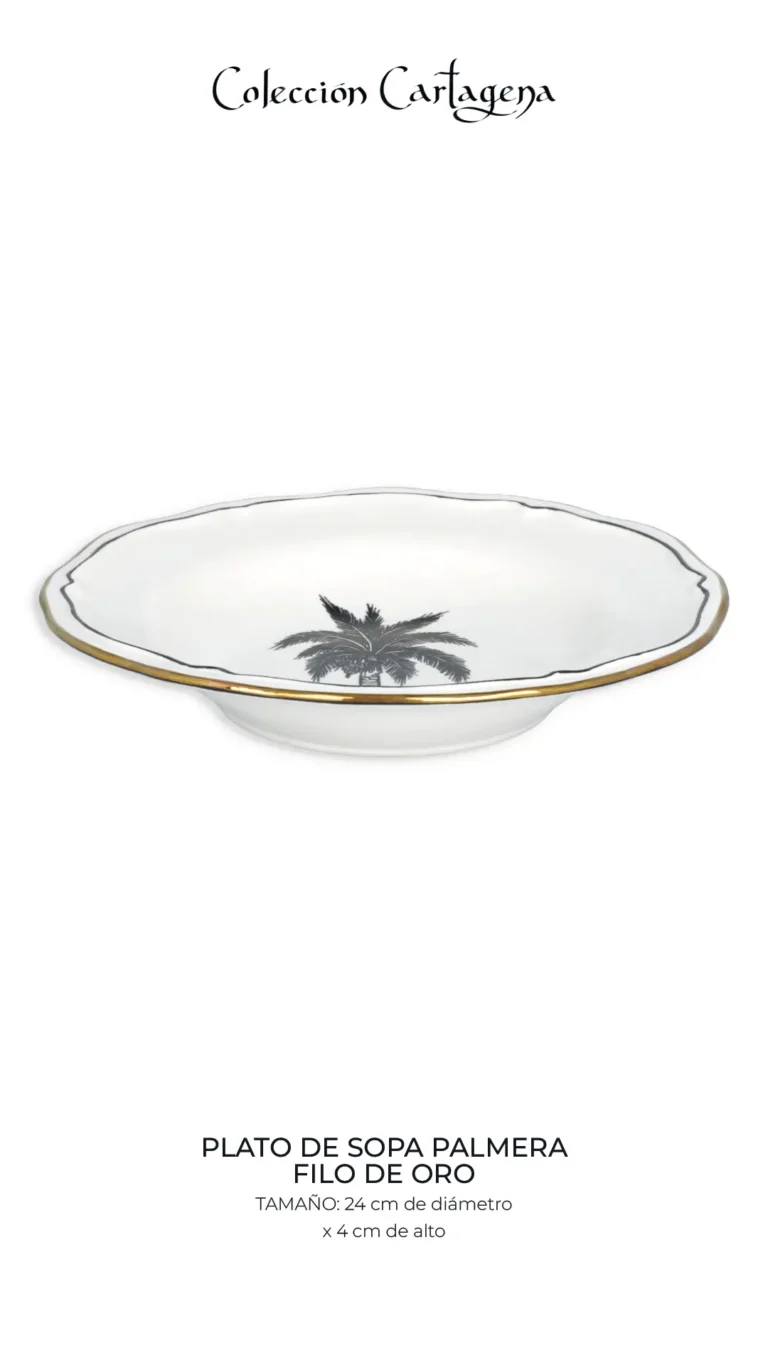 Vajilla Colección Cartagena Serie Origen filo dorado